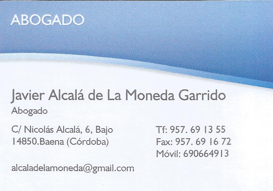 Abogado Javier Alcalá de la Moneda Garrido