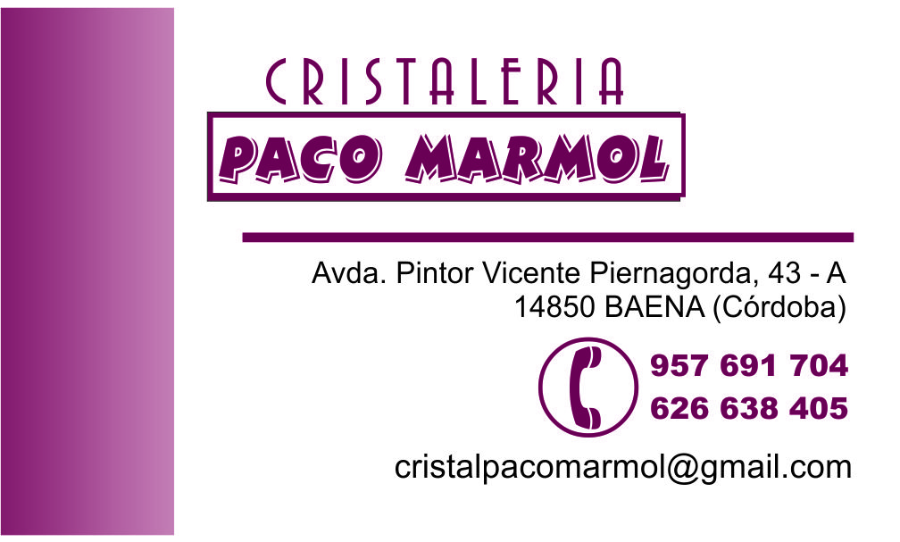 Cristalería Paco Mármol